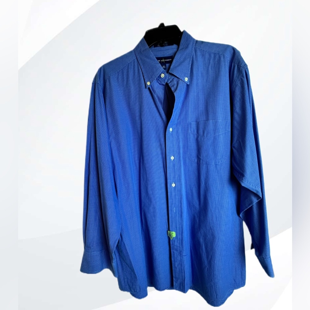 Mark Alexander Casual Blue Button-Down Shirt